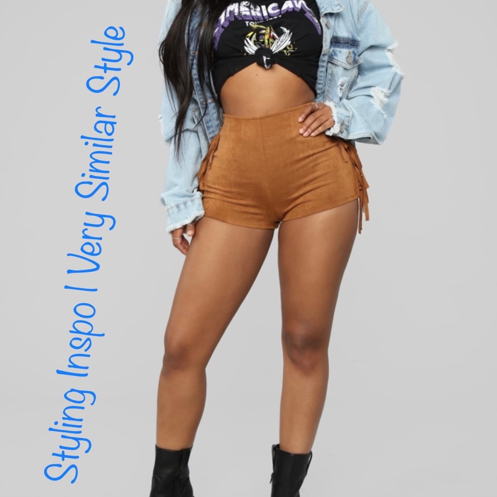 Brand New w/ Tags | Suede Side Fringe Short Shorts